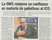 La OMS renueva su confianza en materia de paliativos al ICO