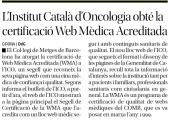 L'Institut català d'Oncologia obtè la certificació de Web Mèdica Acreditada